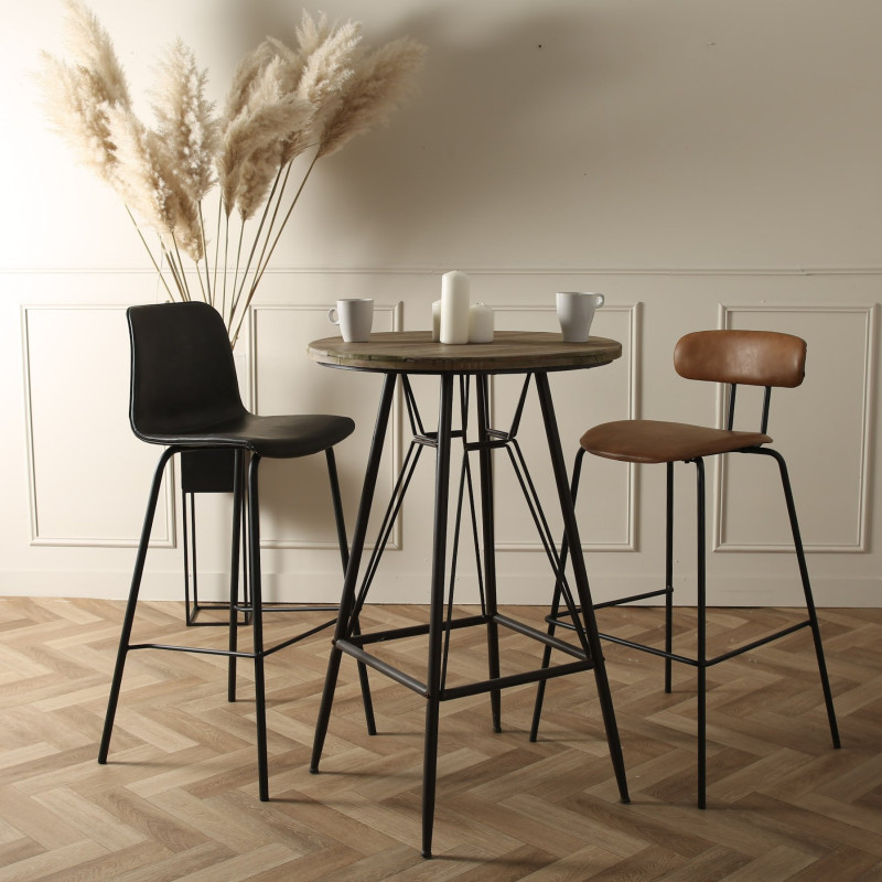 Tabouret de bar simili cuir BILBAO - COD Furnitures