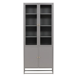 Armoire haute industrielle avec portes vitrées 190cm COBY