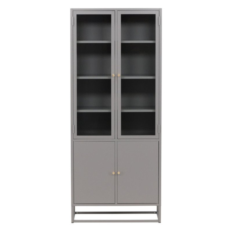 Armoire haute industrielle avec portes vitrées 190cm COBY