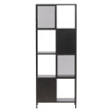 Armoire haute industrielle en métal noir 180cm OLGA