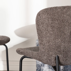 Chaise de bureau design beige en tissu bouclé - Albert Référence :  CD_Chb28A-03