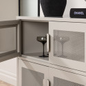 Buffet bas style industriel en métal 4 portes PARME