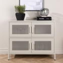 Buffet bas style industriel en métal 4 portes PARME