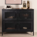 Buffet bas style industriel en métal 4 portes PARME