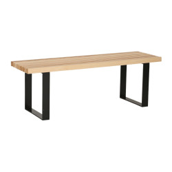 Banc moderne 122cm en bois FSC et métal CHARLIE