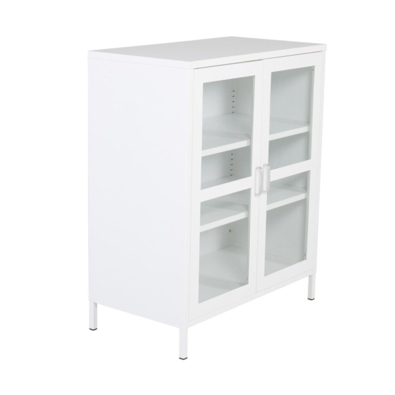 Buffet tendance avec portes vitrées en métal ALTEA