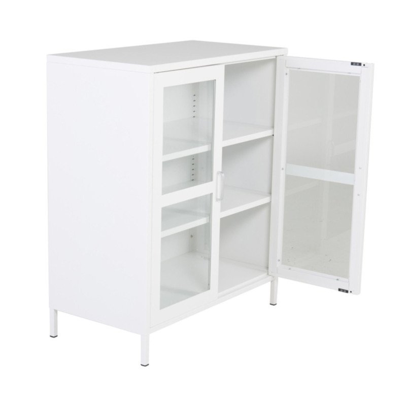 Buffet tendance avec portes vitrées en métal ALTEA