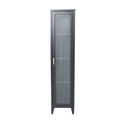 Armoire noire vitrée moderne en acier 150cm SACHA