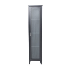 Armoire noire vitrée moderne en métal 150cm SACHA