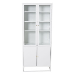 Buffet haut vitré moderne 4 portes en acier 190cm RIRI