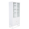 Buffet haut vitré moderne 4 portes en acier 190cm RIRI