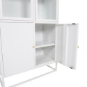 Buffet haut vitré moderne 4 portes en acier 190cm RIRI