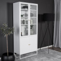 Buffet haut vitré moderne 4 portes en acier 190cm RIRI