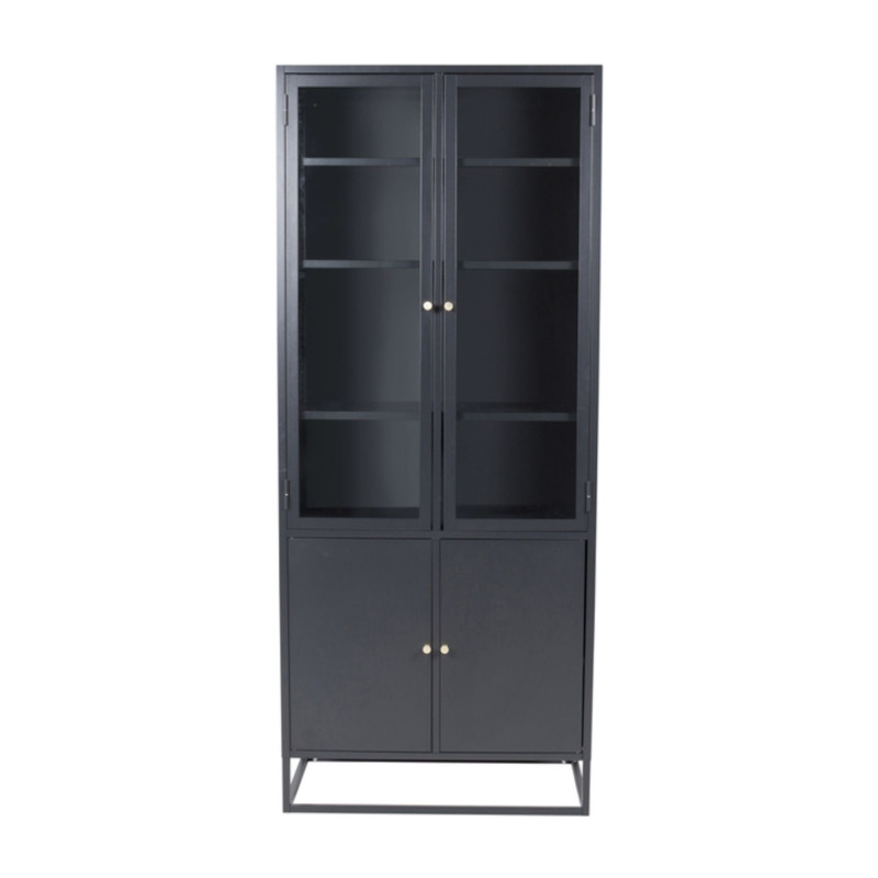 Buffet haut vitré moderne 4 portes en acier 190cm RIRI