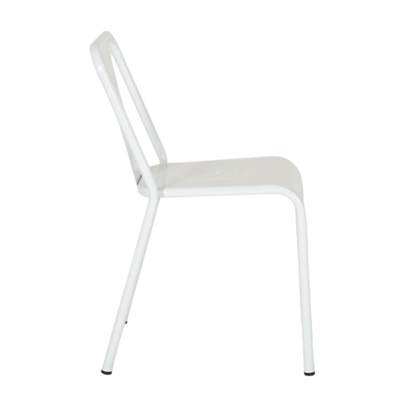 Chaise minimaliste en métal brillant CLARISSE