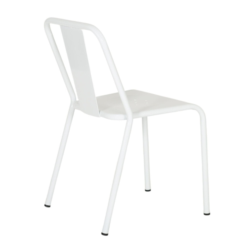 Chaise minimaliste en métal brillant CLARISSE