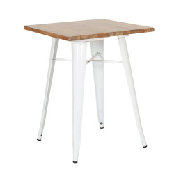 Petite table en métal et bois HILOPA