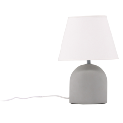 Lampe à poser en béton et abat-jour lin SYRKO