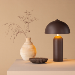 Lampe tendance marron en pierre PALINE