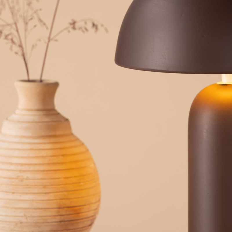 Lampe tendance marron en pierre PALINE