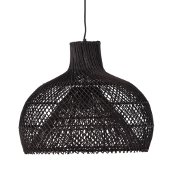 Suspension arrondie en rotin noir VOUK