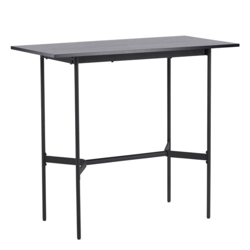 Table de bar minimaliste en bois et métal 120cm HONIA
