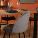 Lot de 2 Chaises velours- JUNIA