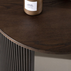 Table basse ronde design en bois BEKA