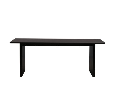 Table à manger moderne en bois noir EMEE