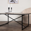 Table basse élégante en bois et métal DEVY