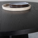 Table à manger ronde en bois noir MANON