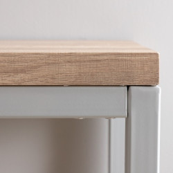 Table d'appoint moderne en bois et métal ISIA