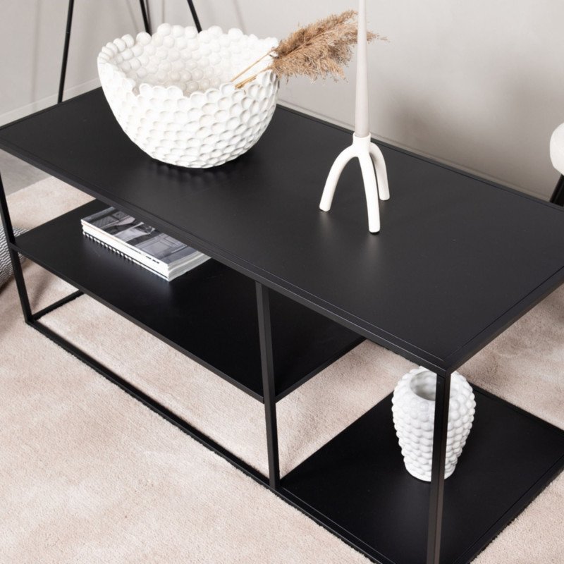 Table basse industrielle noire STALMA