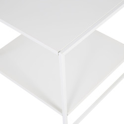 Table d'appoint en métal blanc SAFAA