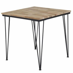 Table à manger scandinave avec plateau en bois BELLY