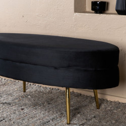 Banc oval tendance en velours LOSTO