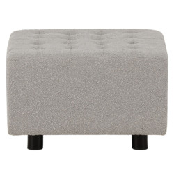 Pouf moderne en tissu bouclé gris BOTTO