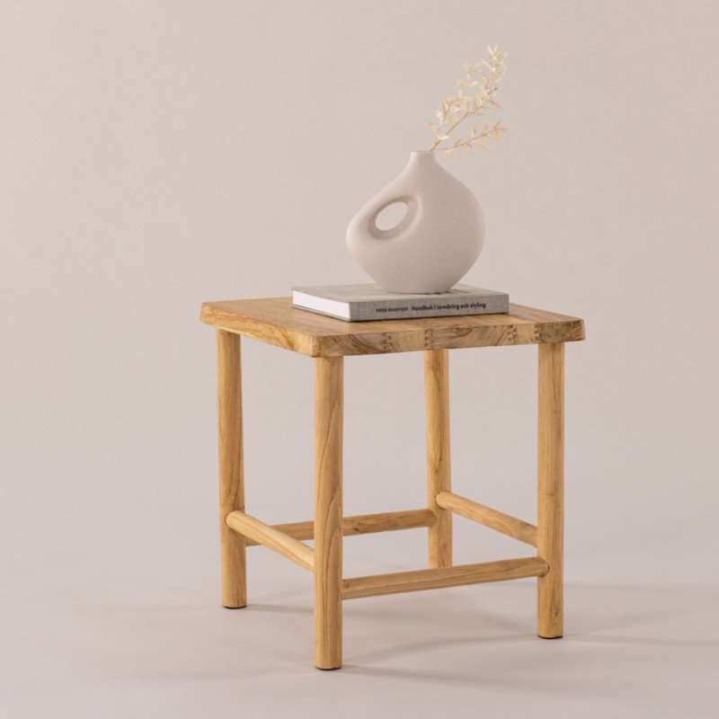 Tabouret carré moderne en bois NESTER