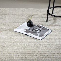 Tapis rectangulaire tendance en laine gris 300cm MATTHEW