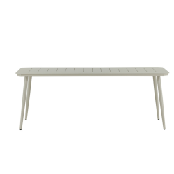 Table de jardin 200x90cm en aluminium beige GOYA