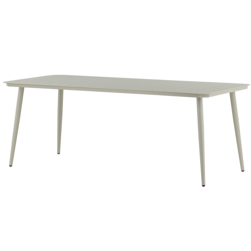 Table de jardin 200x90cm en aluminium beige GOYA