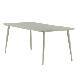 Table de jardin 200x90cm en aluminium beige GOYA