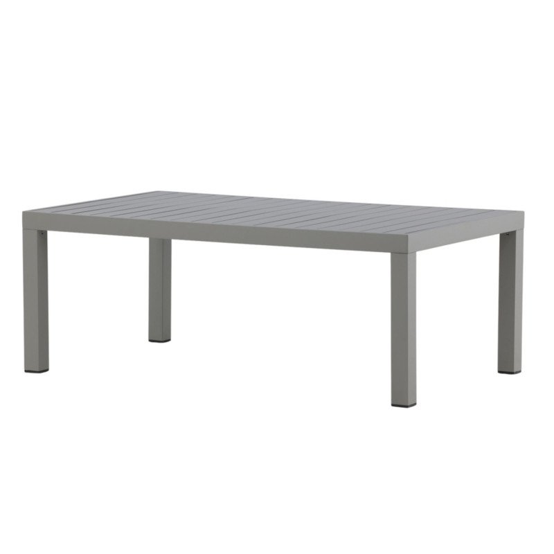 Table basse extérieur 120x70cm en aluminium kaki BELL