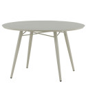 Table de jardin ronde 120cm en aluminium beige GOYA