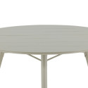 Table de jardin ronde 120cm en aluminium beige GOYA