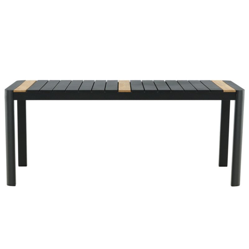 Table de jardin 200x100cm en aluminium et bois MADRYN