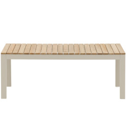 Table basse extérieur 120x70cm plateau bois BELL