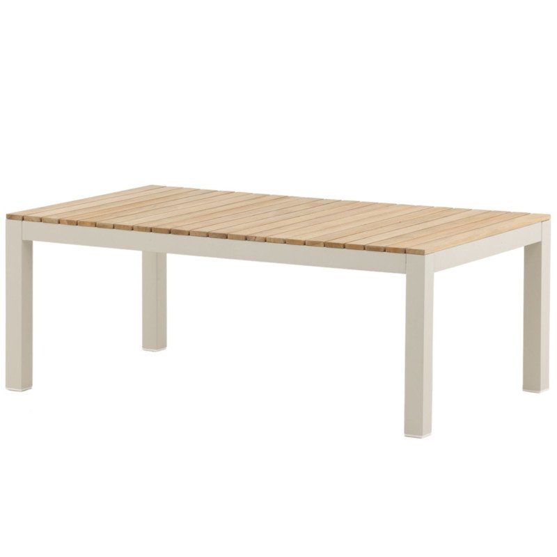 Table basse extérieur 120x70cm plateau bois BELL