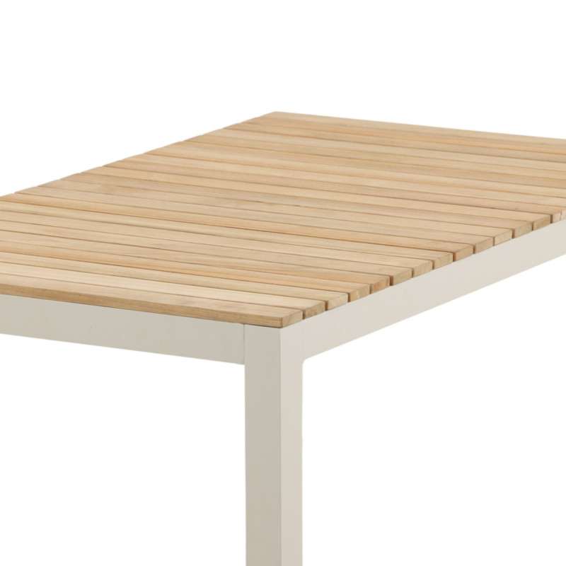 Table basse extérieur 120x70cm plateau bois BELL