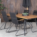 Table de jardin 200x100cm en bois et métal SICUANI
